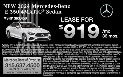 New 2024 Mercedes-Benz E 350 4MATIC Sedan